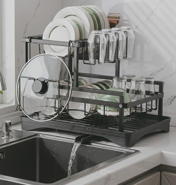 حامل أطباق وأكواب ستانلس ستيل | Stainless Steel Dish Rack